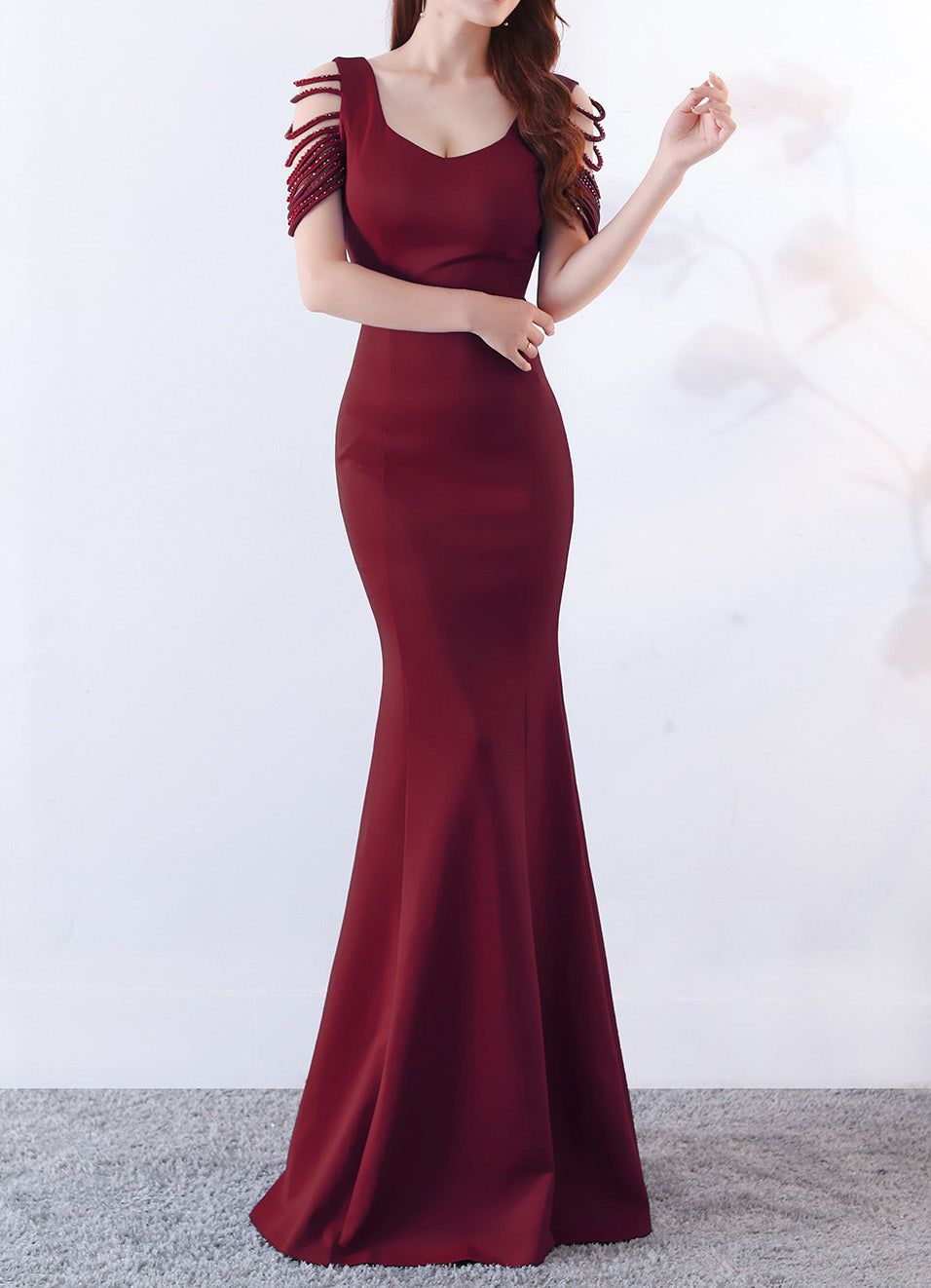 sexy fishtail dress bride wedding toast clothing 5