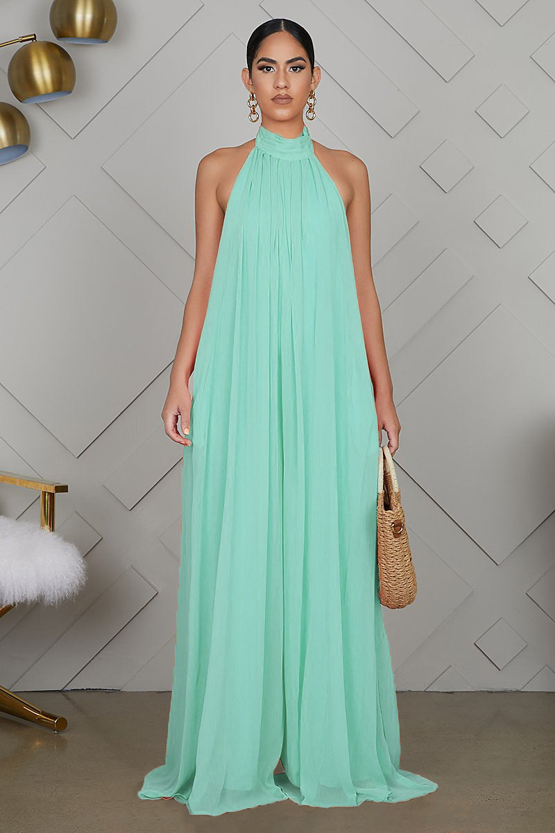 Casual Chiffon Loose Low Back Women'S Jumpsuit 11