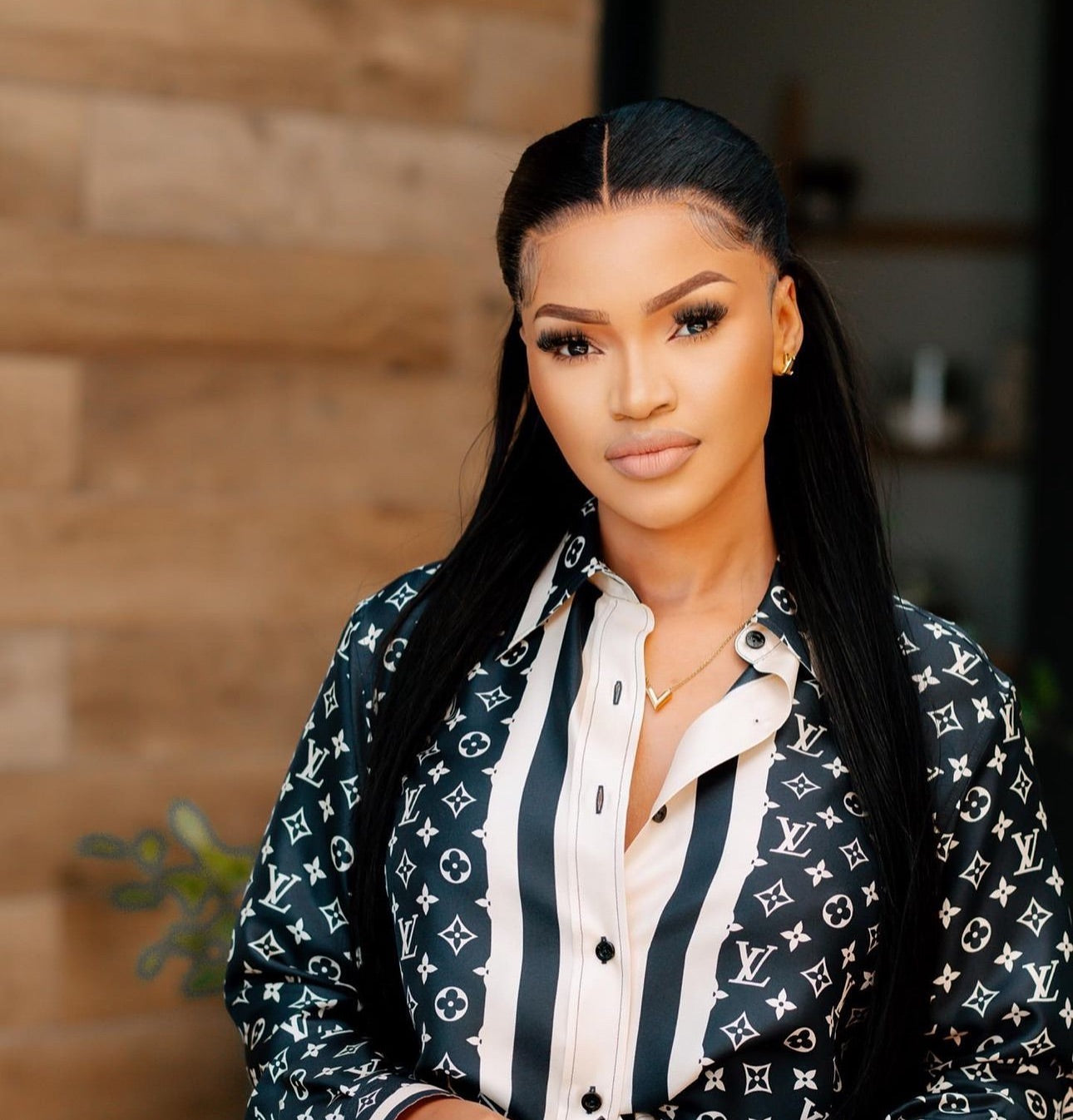 Women summer and autumn fashion classic casual printed shirt 5