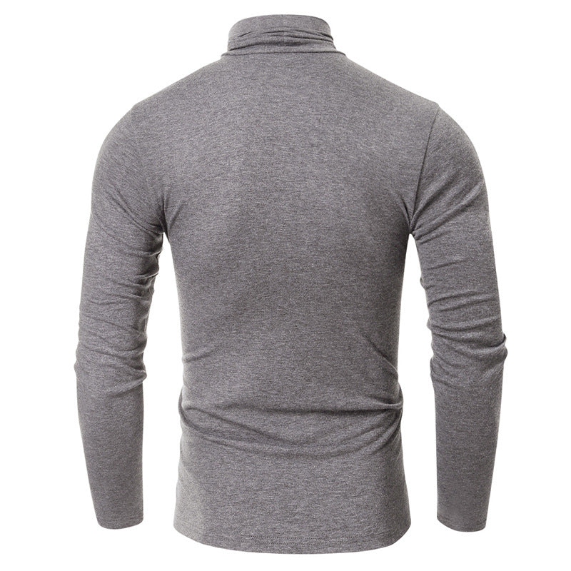Men's Fall and Winter Turtleneck Basic Long Sleeve T-Shirt 35