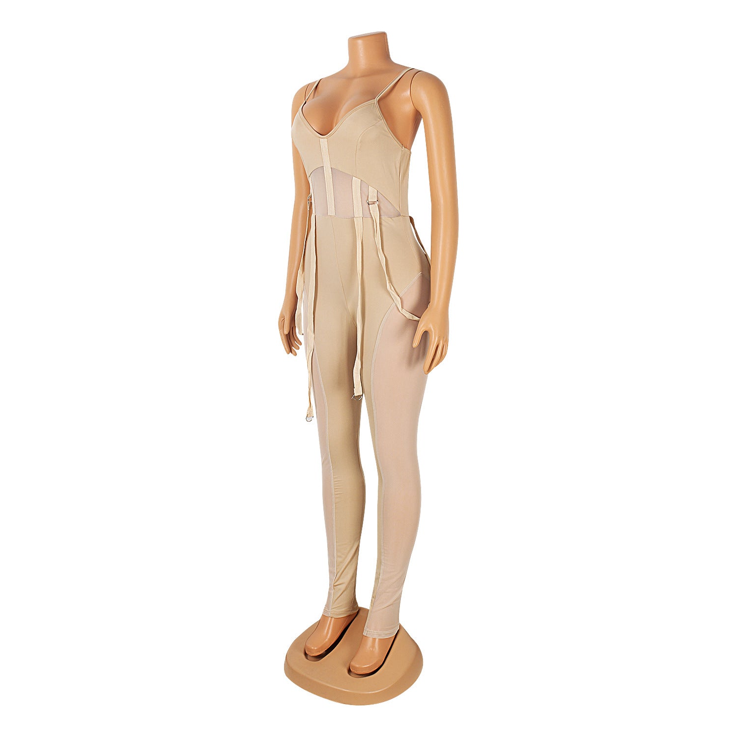 Women Mesh See-Through Sexy Suspender Jumpsuit 38