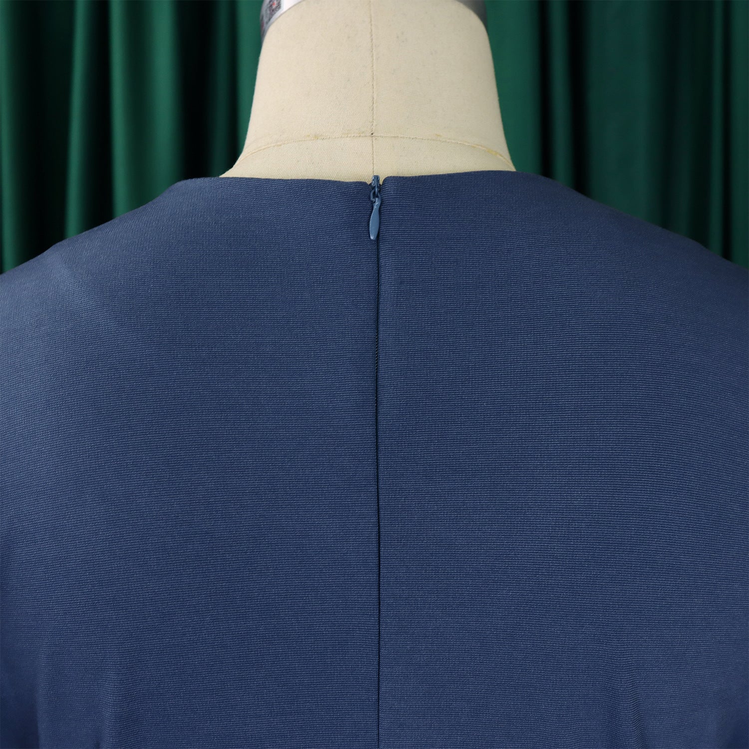 Women's Autumn Winter Fashion V-Neck Solid Color High Waist African Dress 16