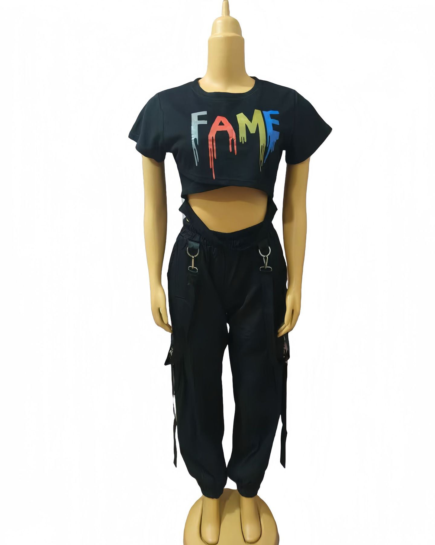 Plus Size African Women Top and trousers Two Piece Set 12