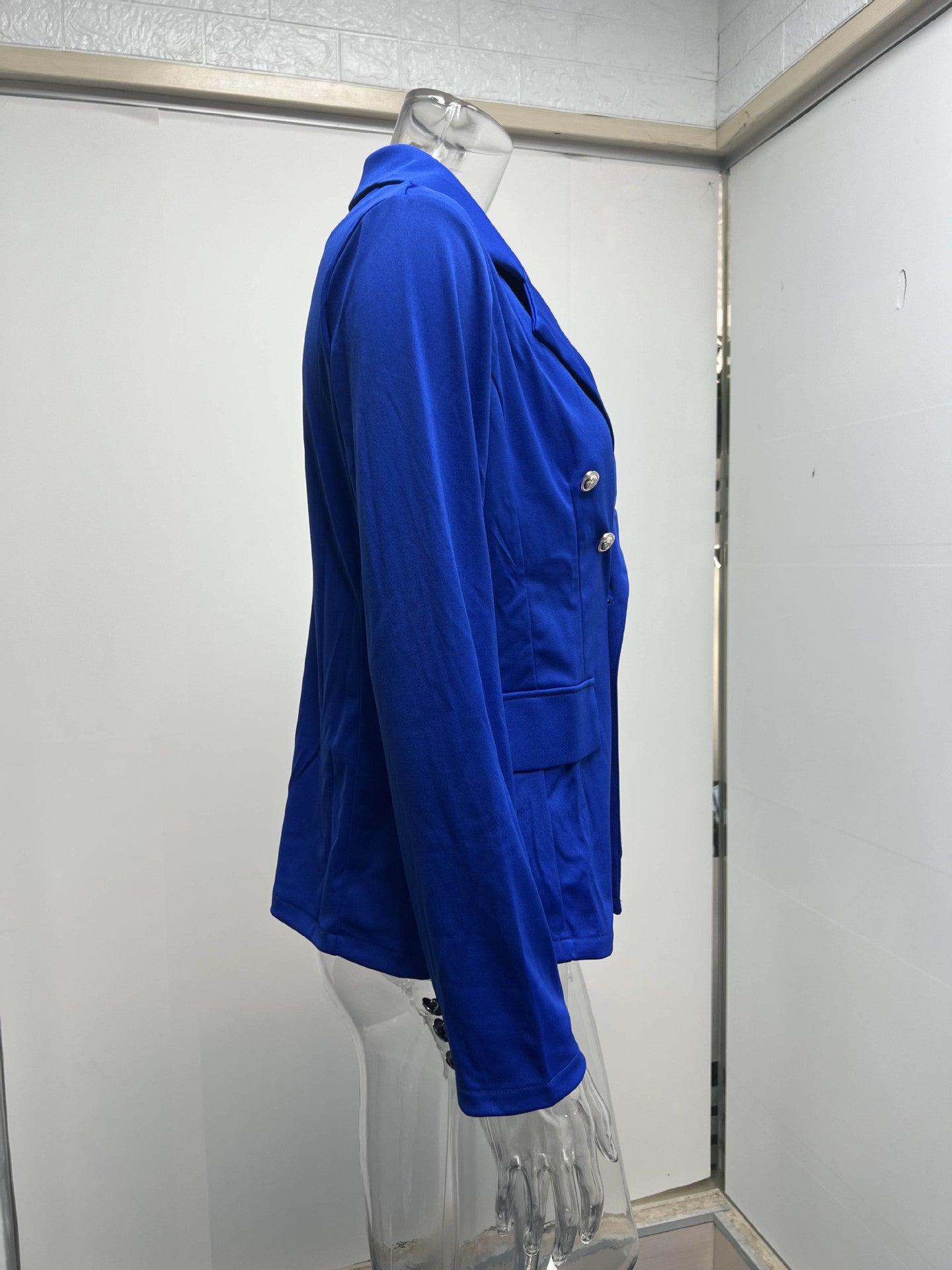 Women Long Sleeve Buttons Blazer 35