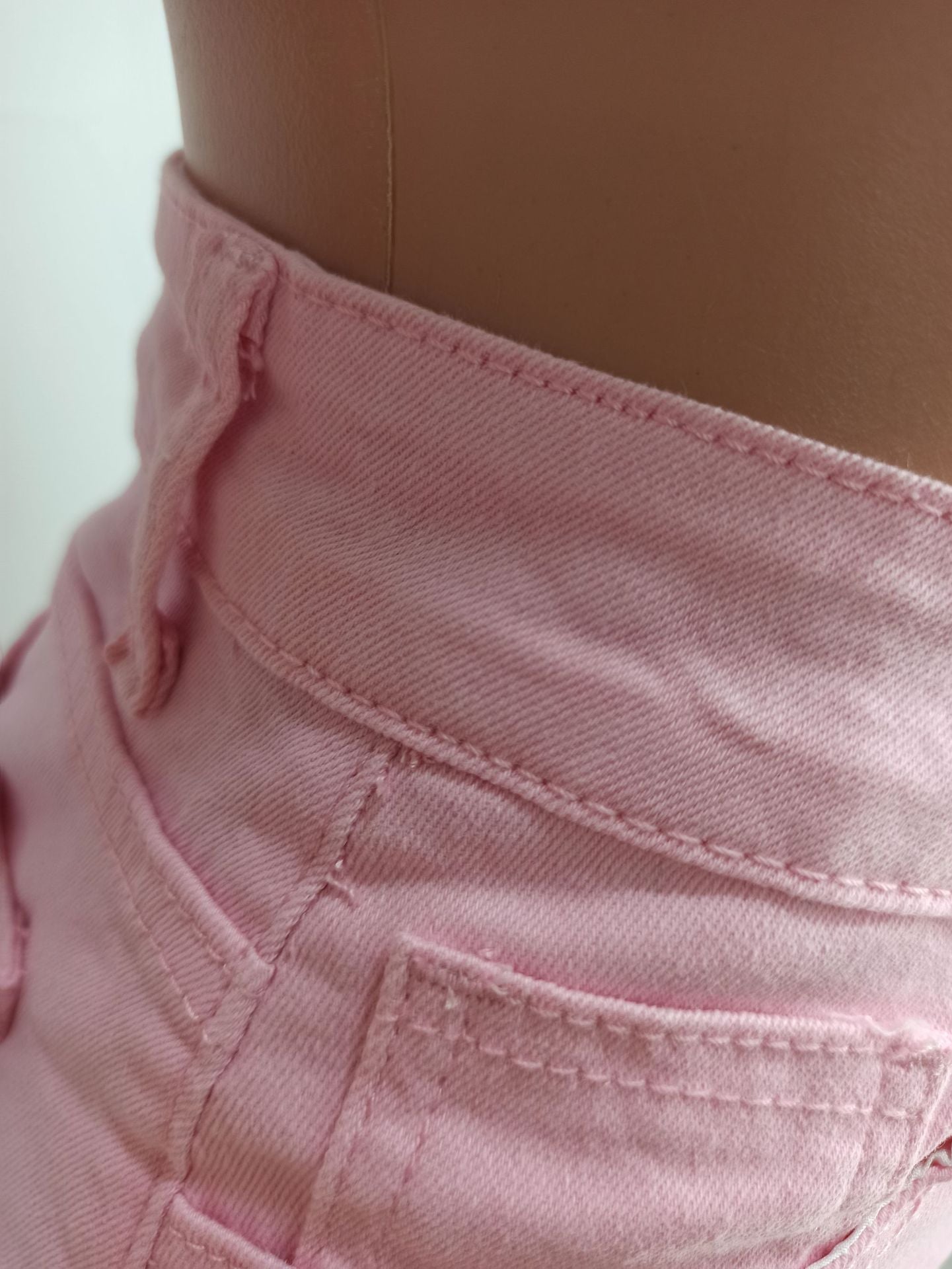 Ladies Fashion Sexy Solid Color Denim Two-Piece Shorts Set 14