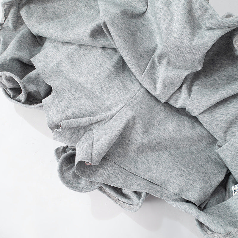 Spring Solid Color Puffy High Waist Mini Skirt 14