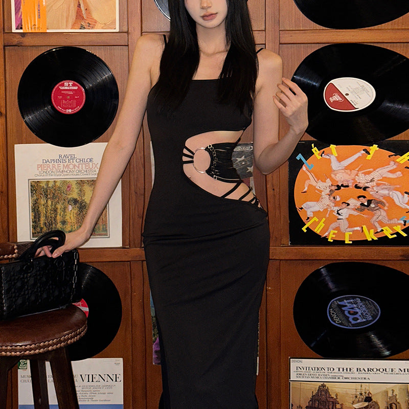 Women Solid Off Shoulder Strap Dress 3