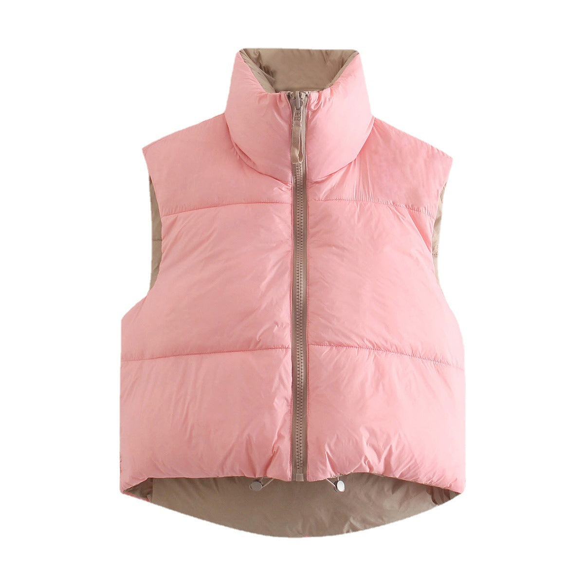 Women Reversible Stand Collar Vest 17