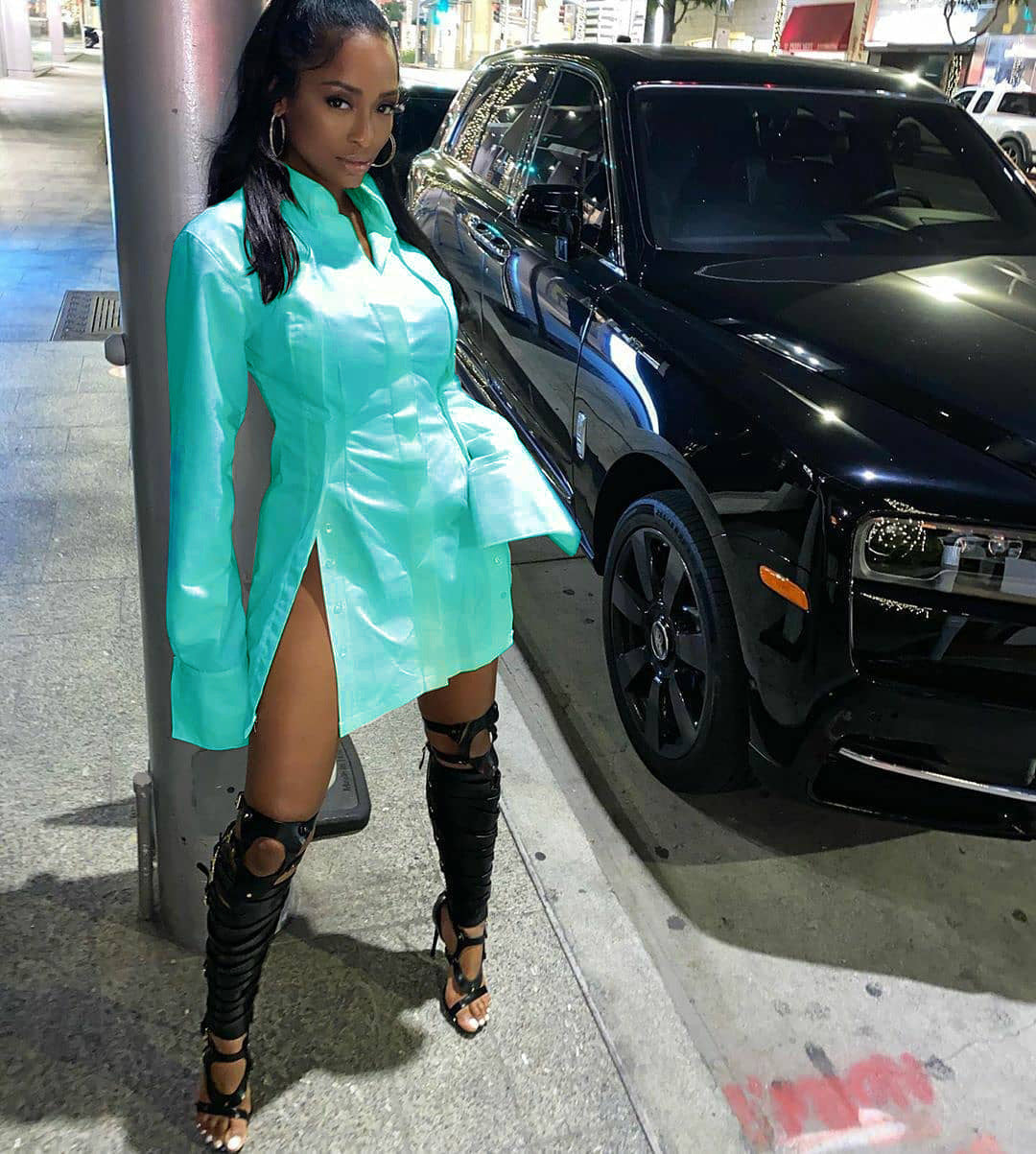 Women's Solid Color Single-Breasted Slit Long Sleeves Shirt Dress 13