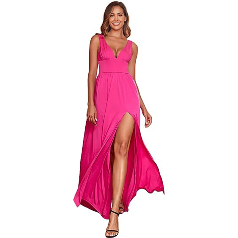 Women Sexy V Neck Party Maxi Evening Dress（Processing time need 3-6 days） 10