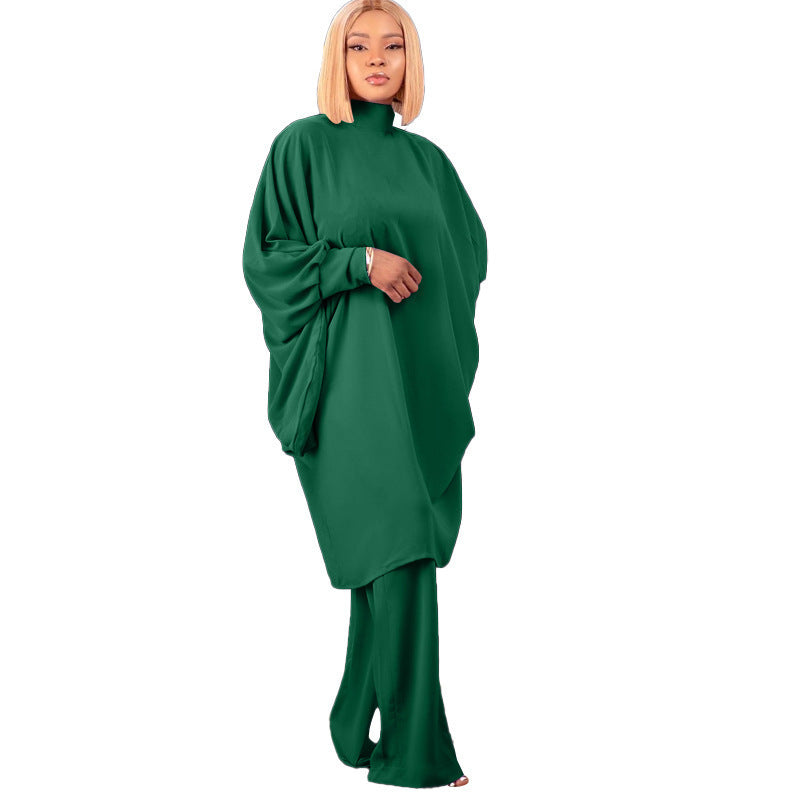 Autumn And Winter Chic Women's Suit Fashionable Baton Loose-Sleeved Shirt Straight-Leg Trousers Two-Piece Set 11