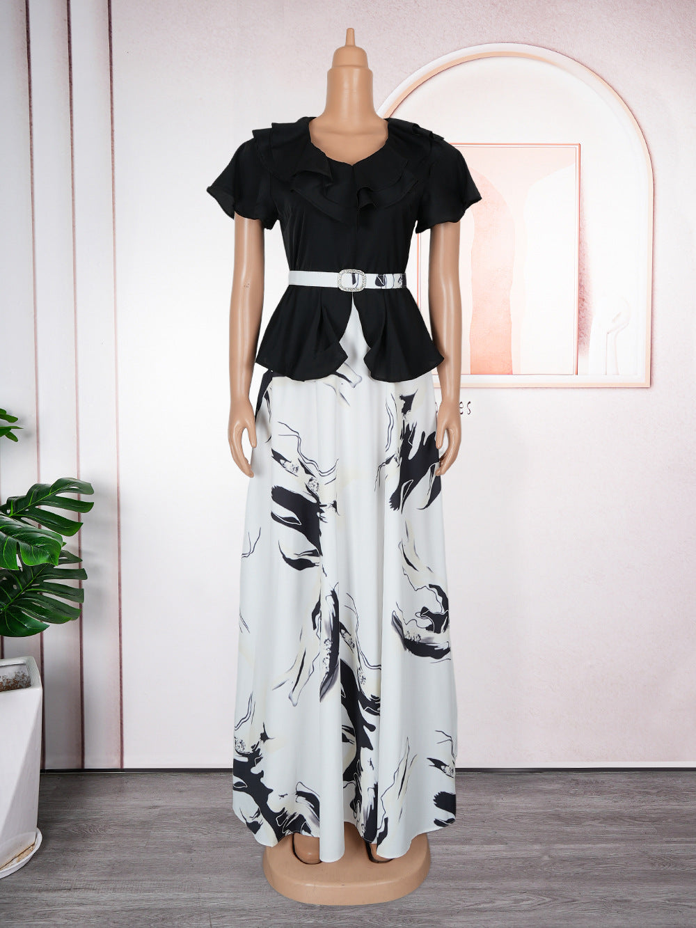 Plus Size African Women Spring Summer Dress 8