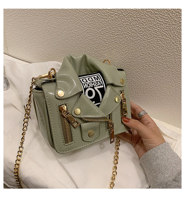 Women Uniform Bag Turndown Collar Jacket Style Bag 22