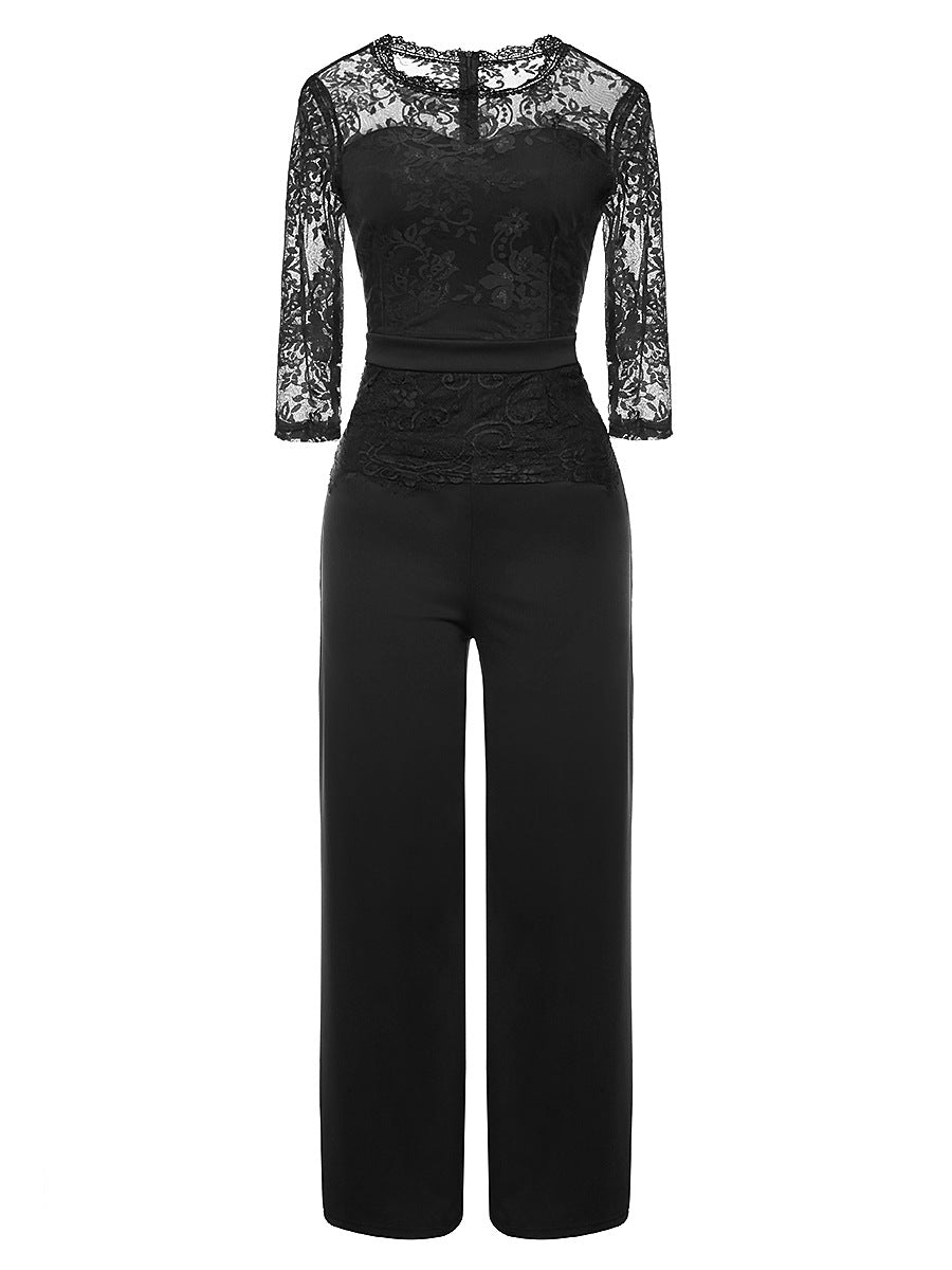 Women sexy lace Jumpsuit 3