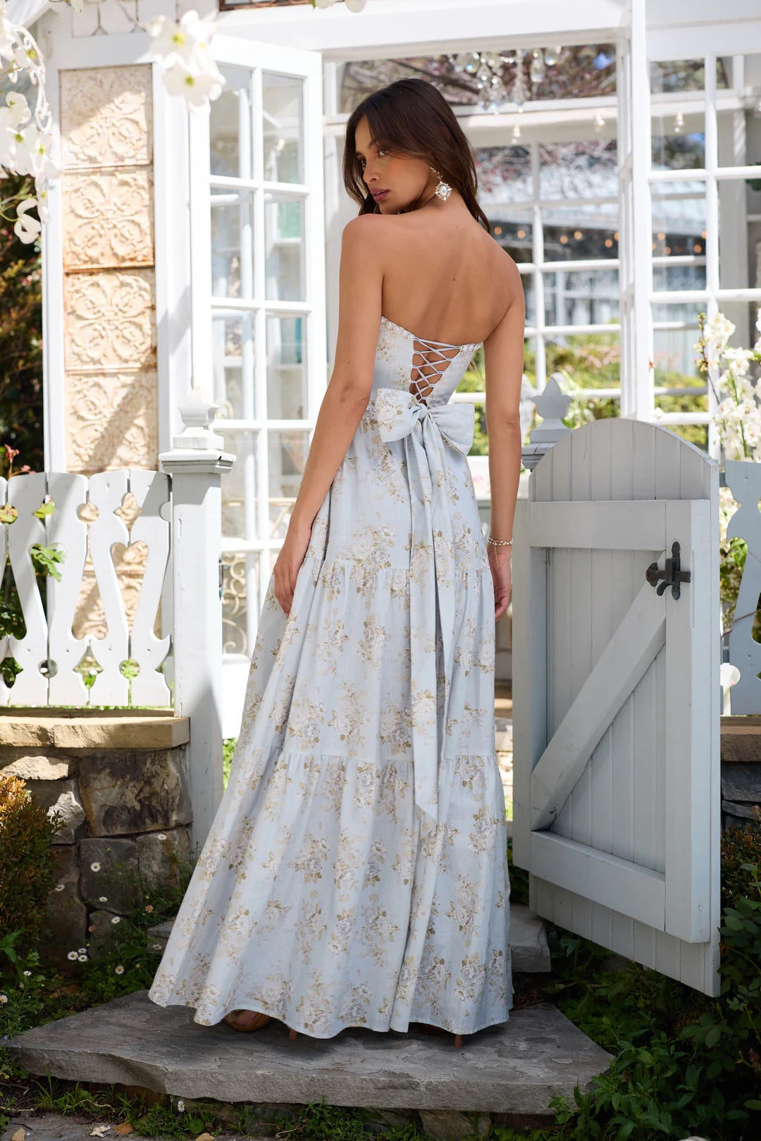 Sexy Strapless Pearl Bead Women Summer Long Beach Holiday Dress 3