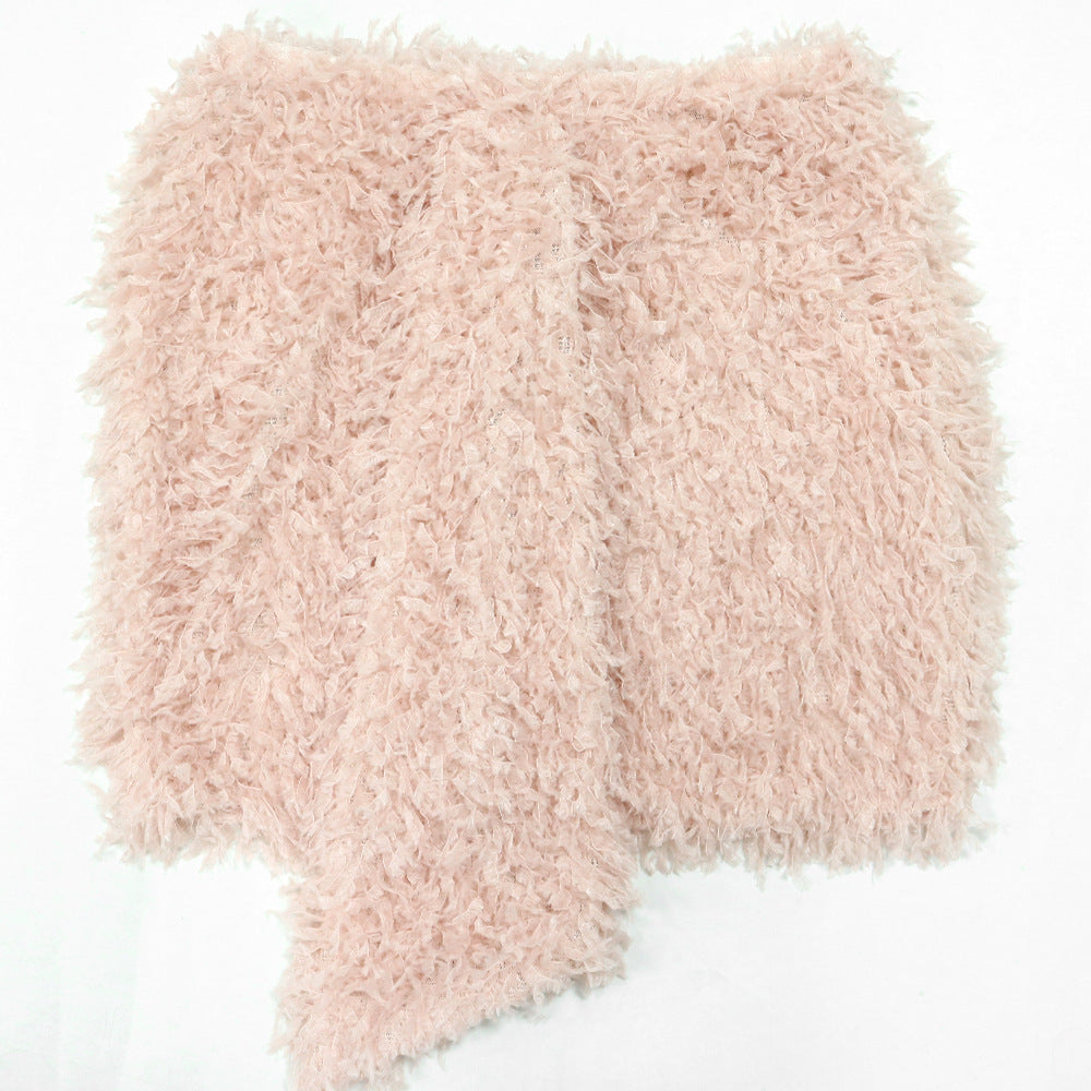 Fashionable Solid Color Halter Crop Top Mini Skirt Two-Piece Set 16