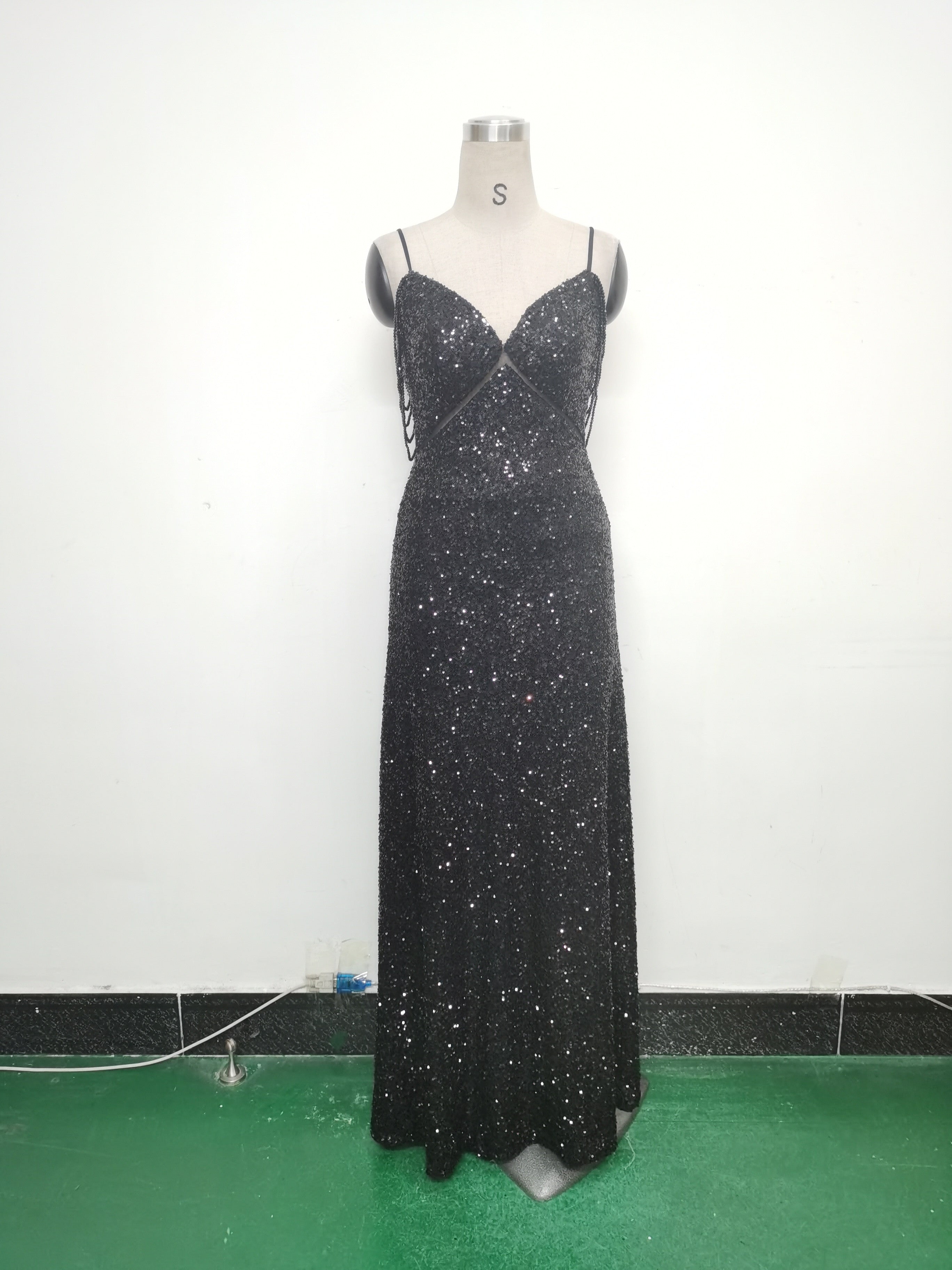 Women mesh sequined evening dress 30