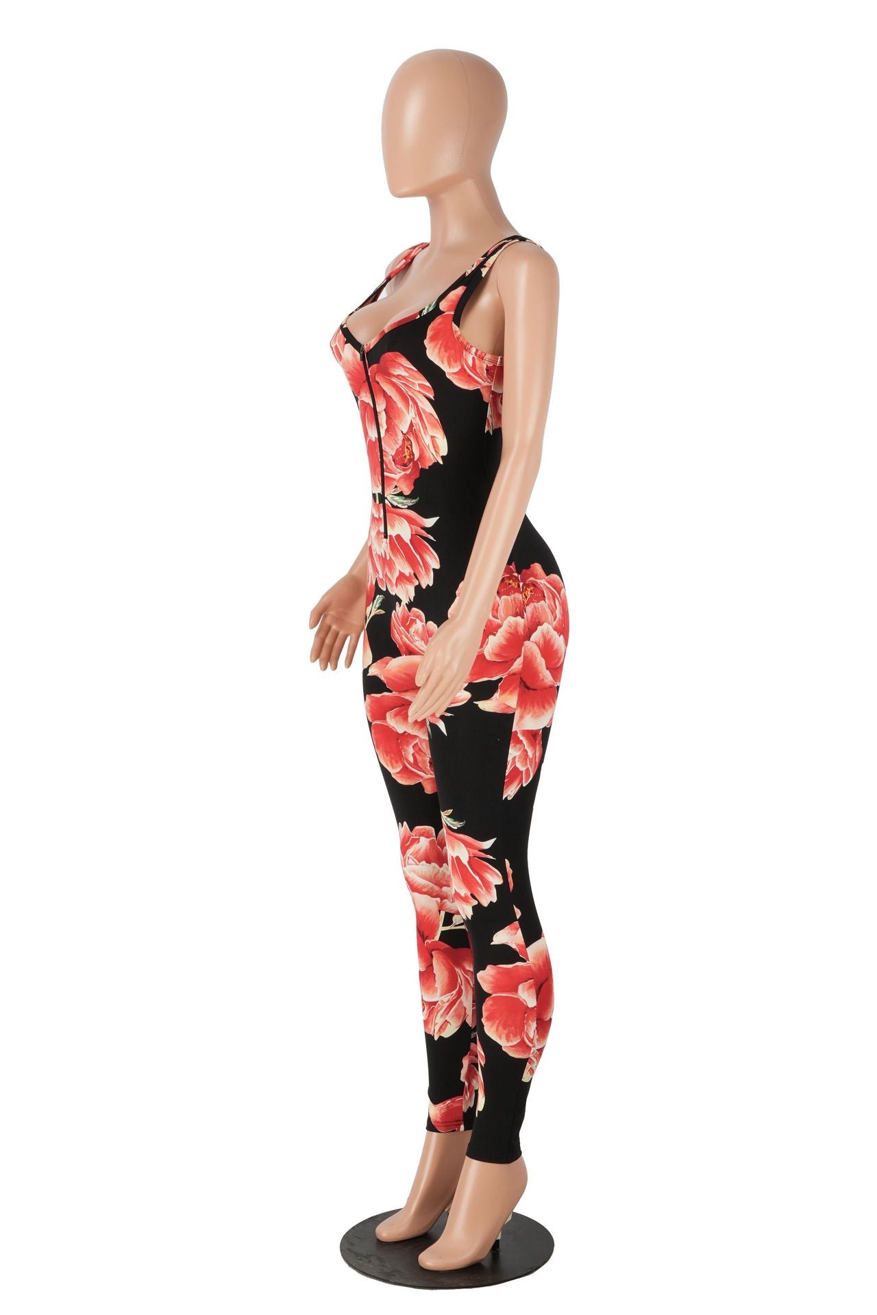 U Neck Print Jumpsuit Fashion Women's Nightclub Wear 15
