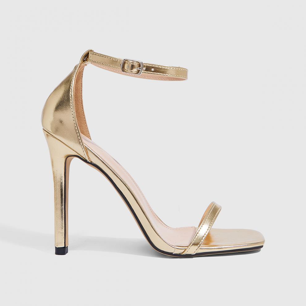 Women Sexy Gold High Heel Sandals 7