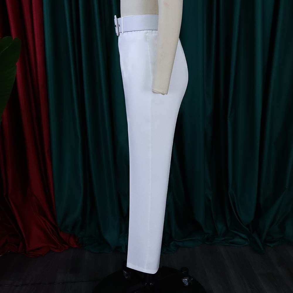 Women's Spring And Summer High Waist Casual Pants Slim Fit Set Career Women's Trousers Autumn Professional Pants 23