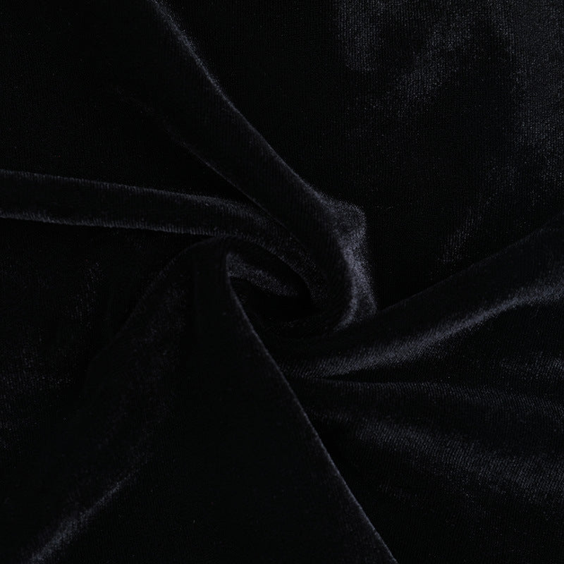 Women lace velvet autumn sexy suspender dress 14