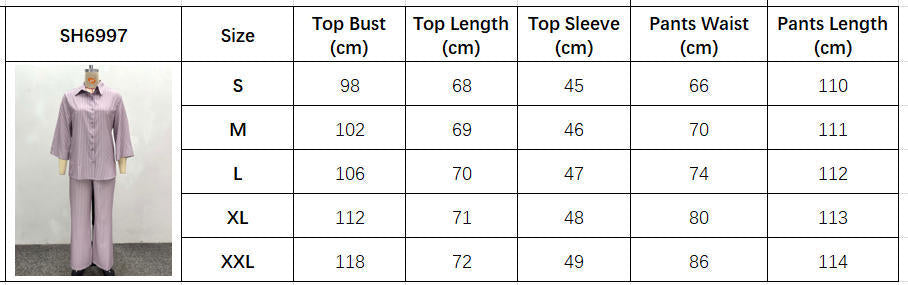 Plus-size African Women casual turndown collar striped shirt and wide-leg pants two-piece set 11