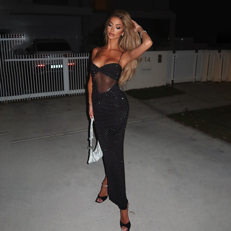 Women Spring Sexy Mesh Strap Dress 6