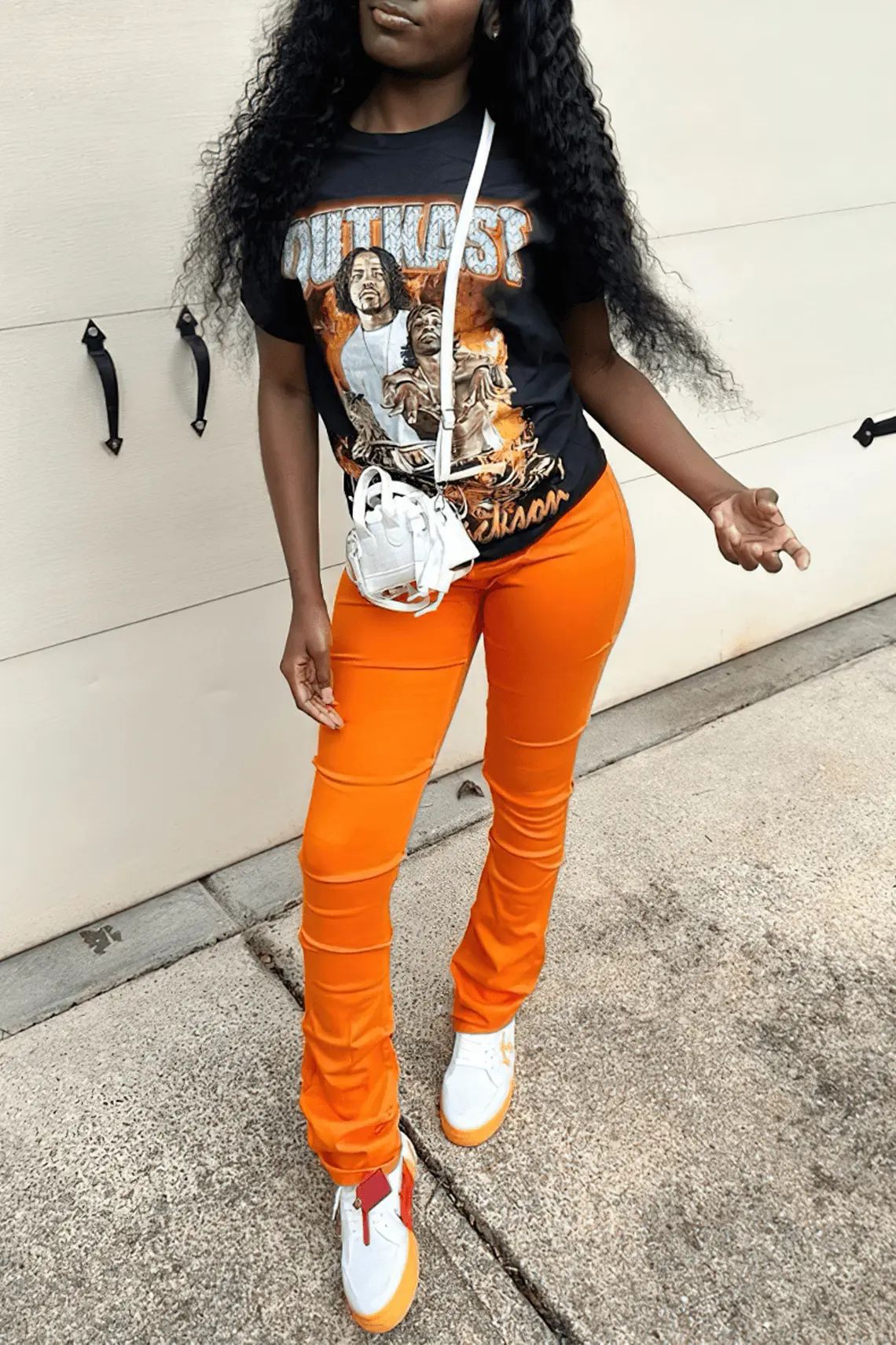 Women's Printed Short Sleeve Round Neck Two Piece Pants Set