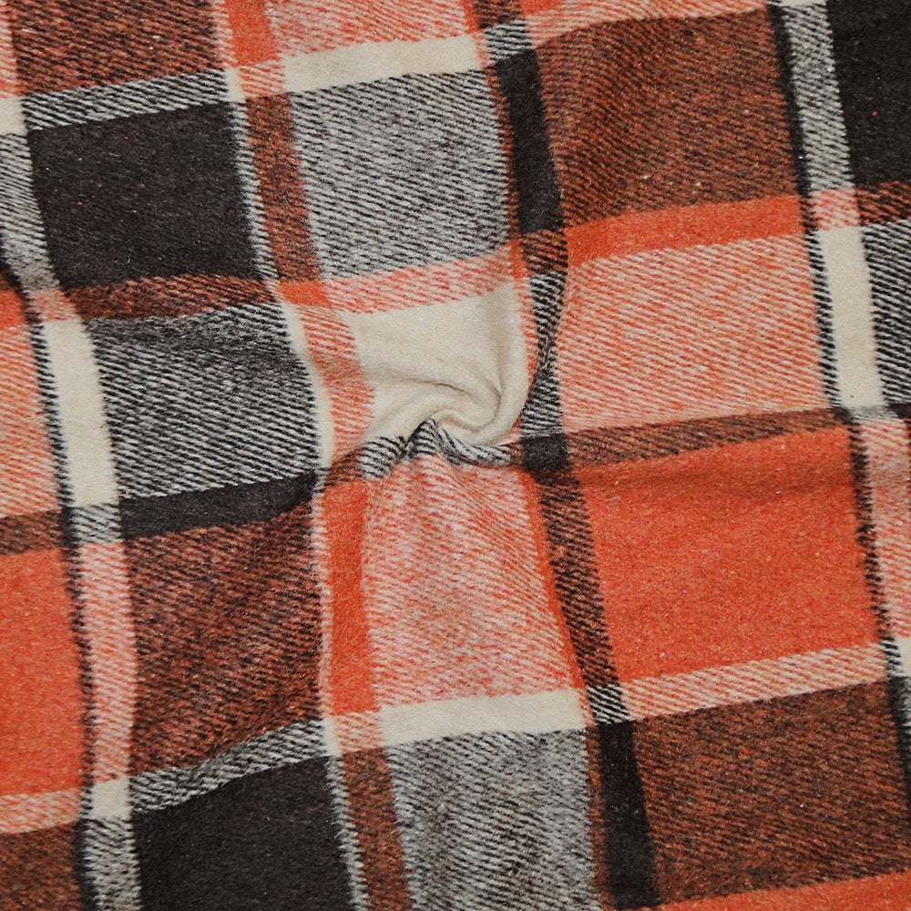 Women Autumn and Winter Loose Plaid Long Shirt Coat 9