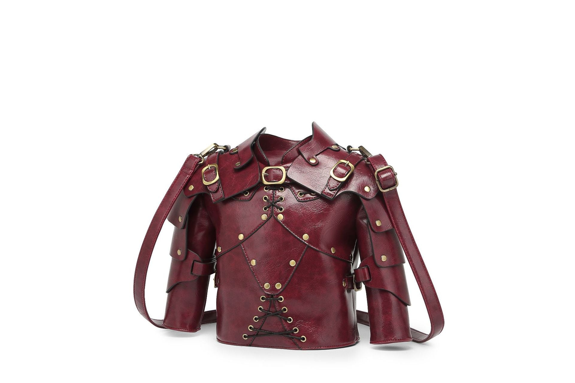 Women retro shoulder helmet armor handbag S crossbody bag 12