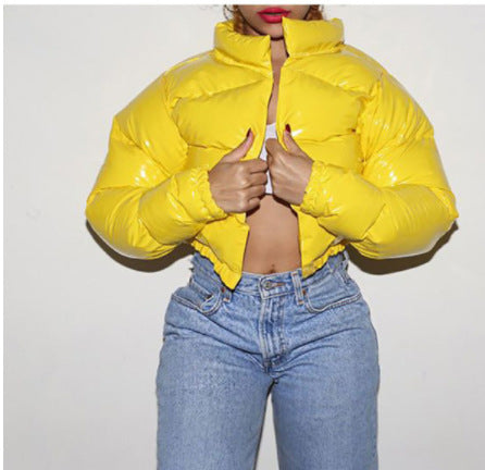 Women zippered padded coat 23