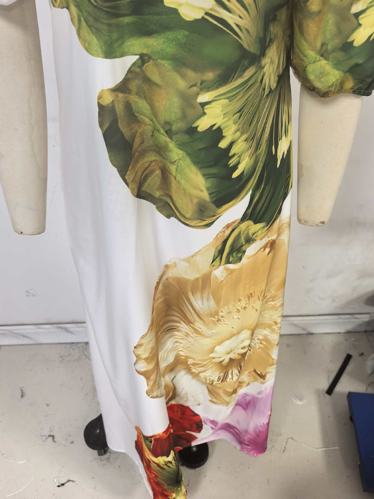 Women Spring/Summer Slash Shoulder Print Casual Holiday Dress 15