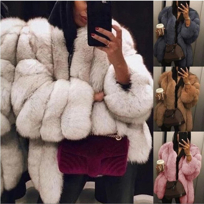 Women's Faux Fur Jacket Autumn And Winter Faux Fur Coat 26