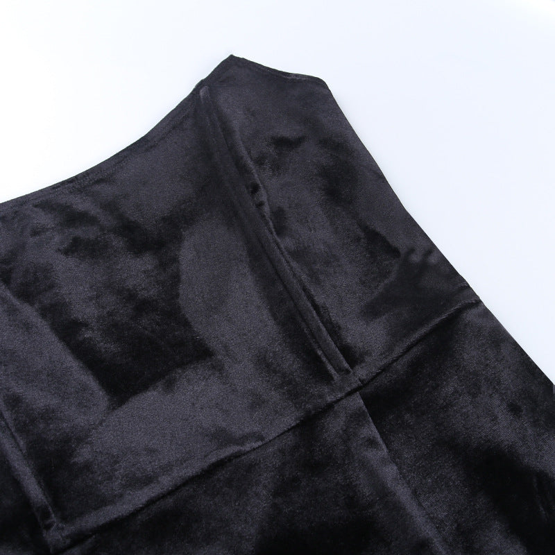 Women One Shoulder Bow Strapless Dress Two-piece Dress Set 21