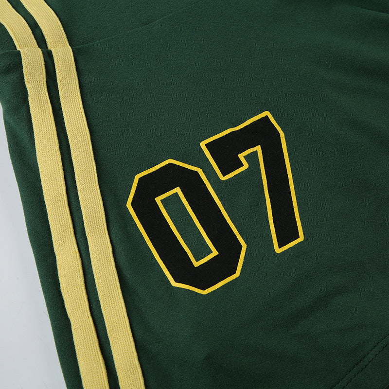 Women Summer American Sports Casual Digital Stripe Contrast Dress 18