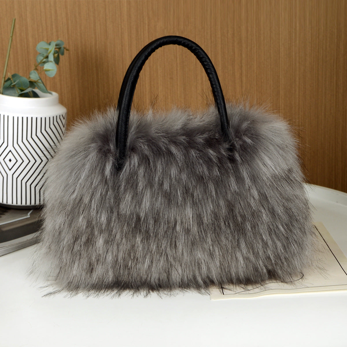 Fur Plush Bag Fashion Portable Shoulder Imitation Fur Bag 17