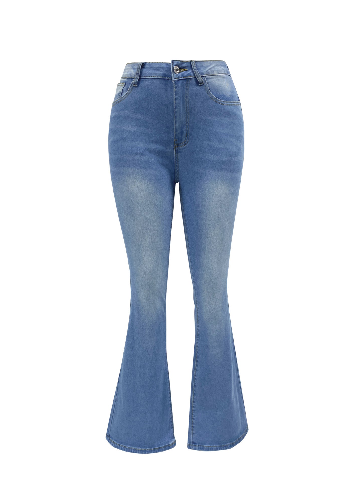 Women Casual Bell Bottom- Denim Pants 6