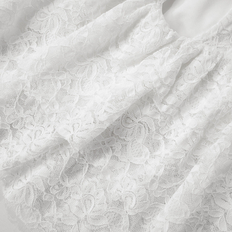 Spring Fashion Women's Slim Hollow Lace Patchwork Sexy Dress 17