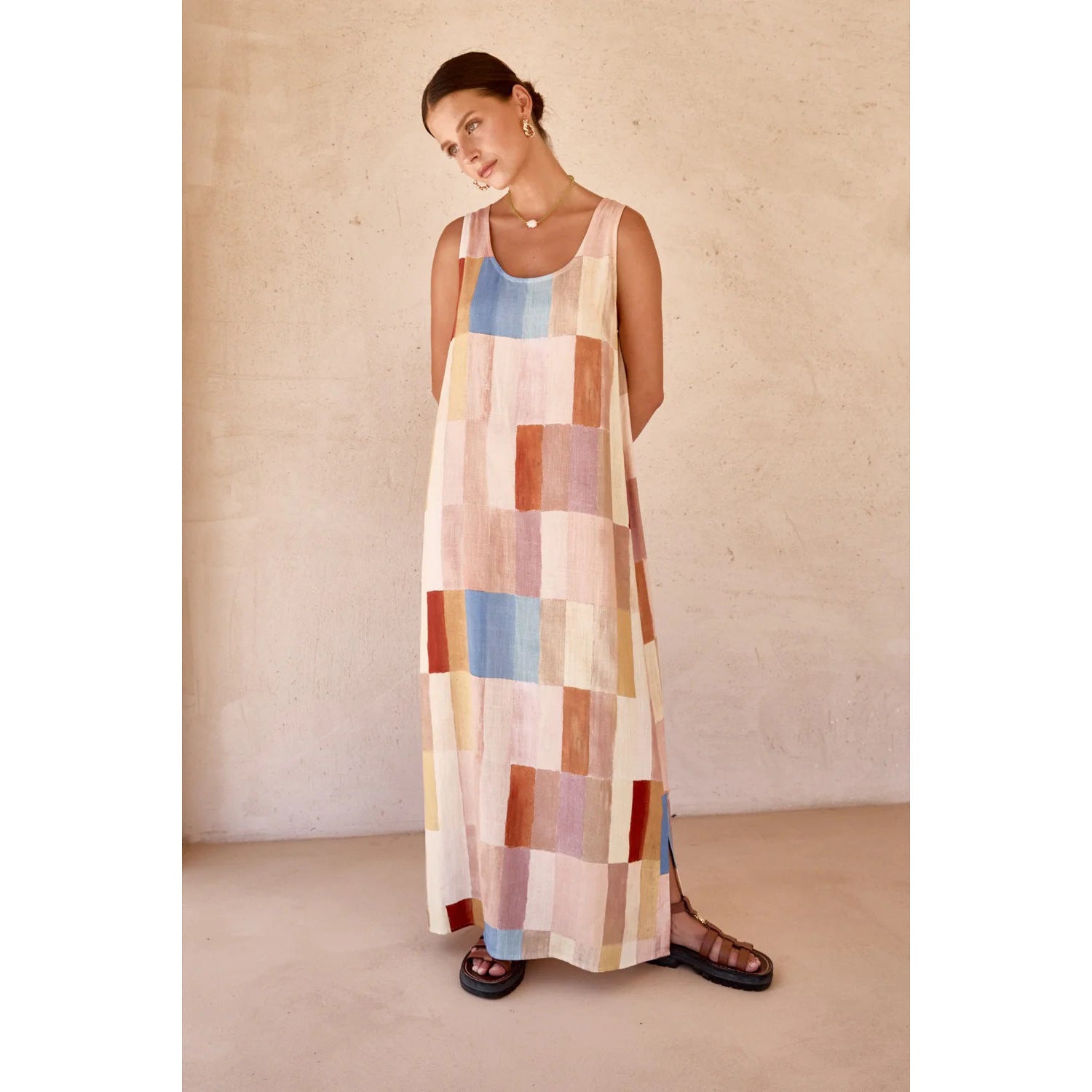 Fashion Strap Slit Casual Loose Holidays Women Dress