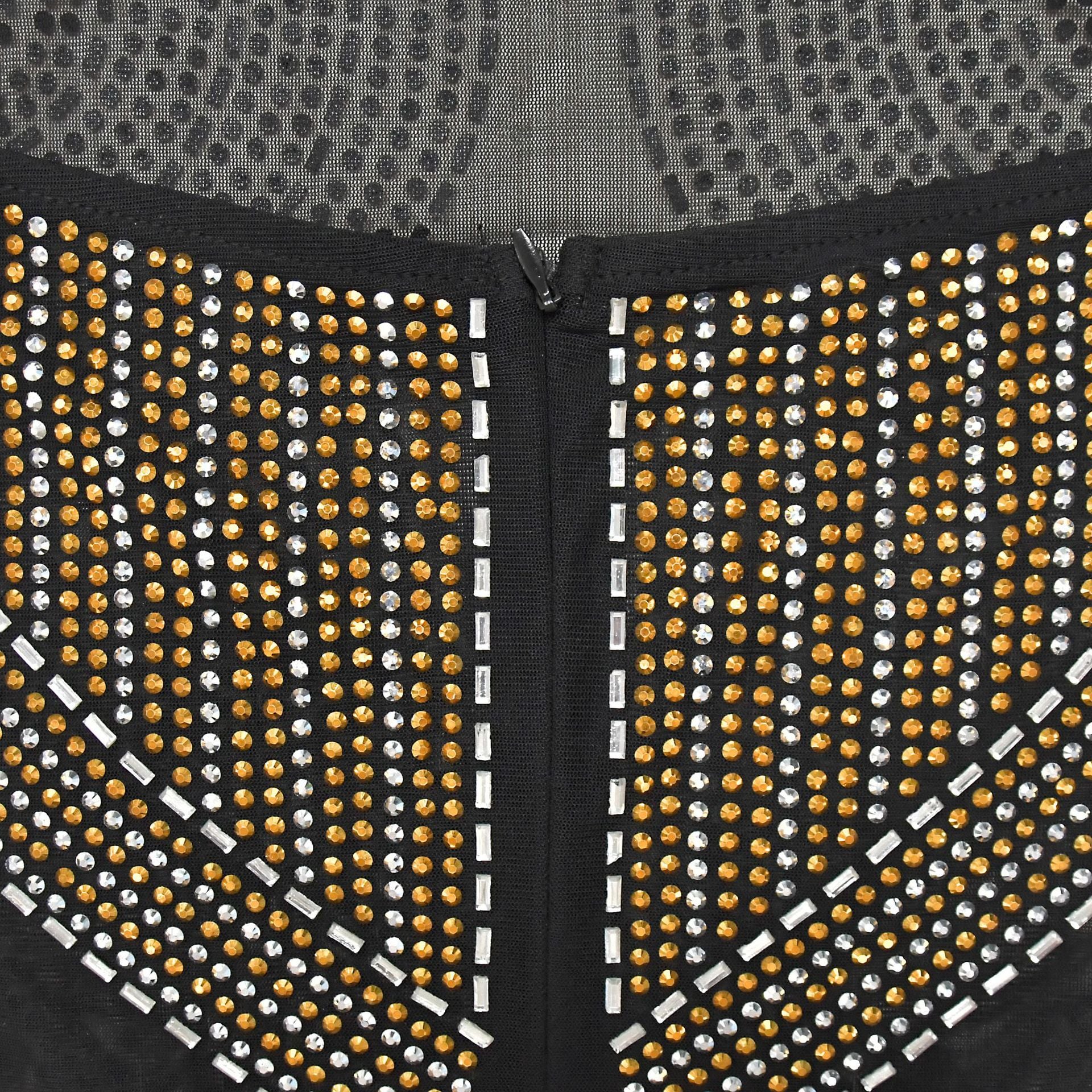 Women Solid mesh Beaded Halter Neck Long Dress 18