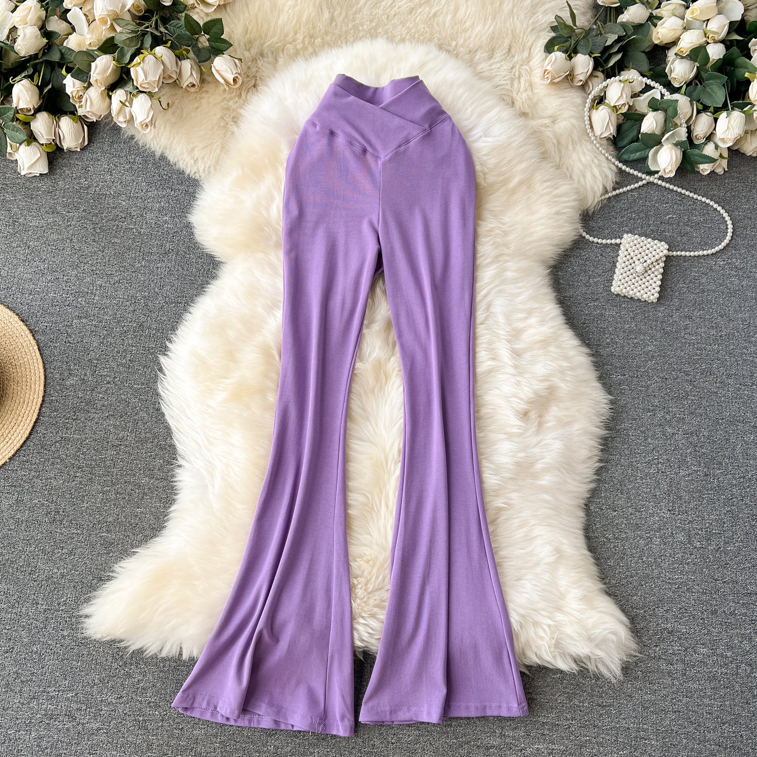 Casual Women's High-Waist Slim Fit Flare Leggings Sexy Tight-Fitting Yoga Pants 8