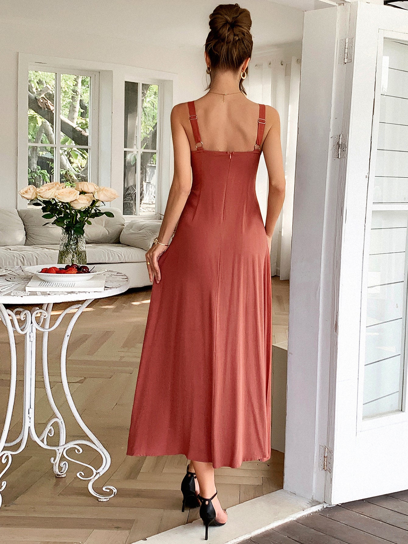 Spring/Summer Women's Casual Holidays Beach Strappy Long Dress 10