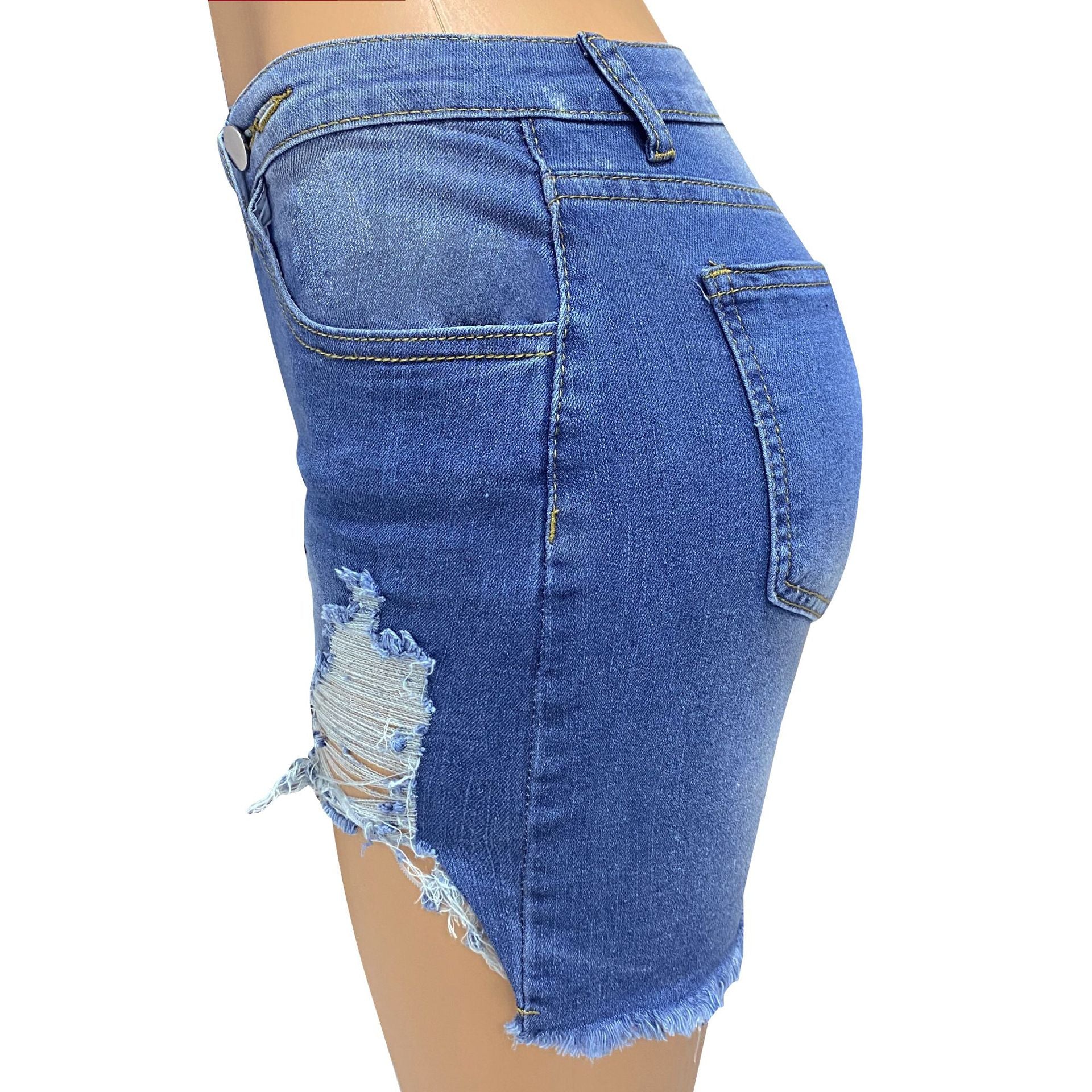 Spring Summer Fashionable Sexy Women's Slim Fit Denim Shorts 9