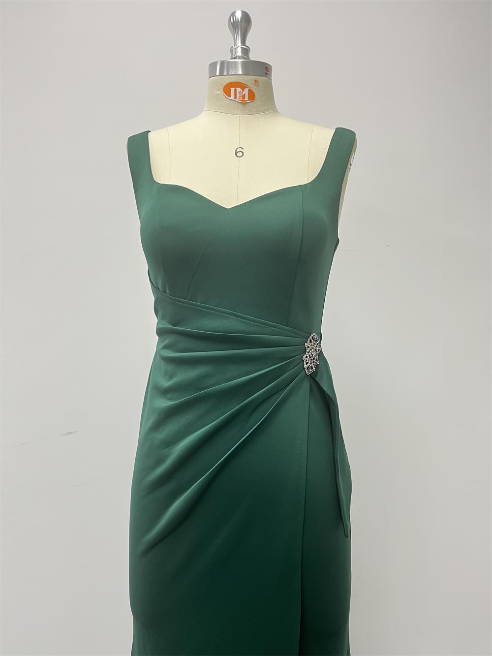 Women's Straps U-Neck High Slit Formal Party Dress 10