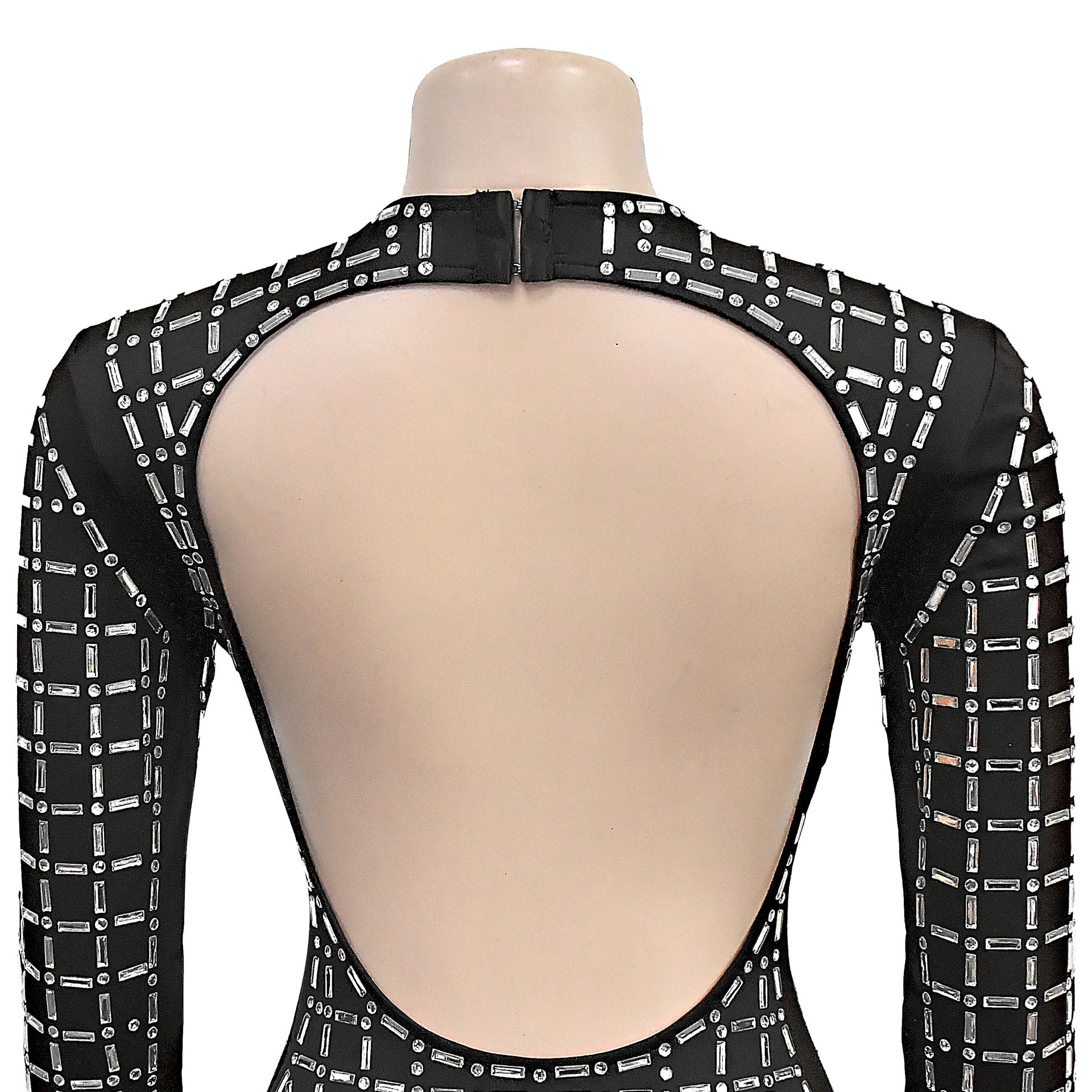 Women Sexy Beaded Long Sleeve Dress 21