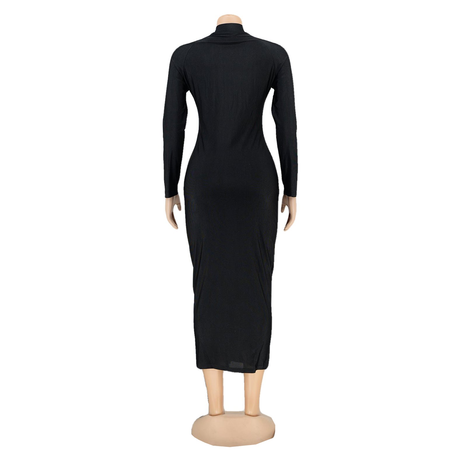 Women long sleeve zipper dress 23