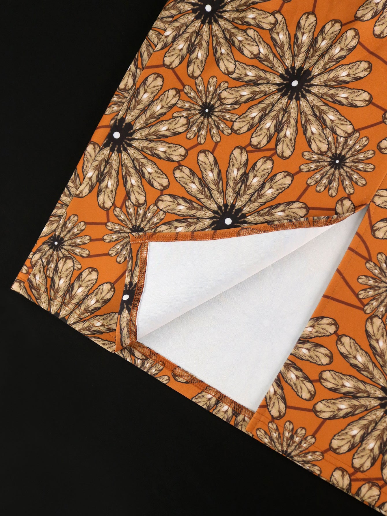 Fashionable Floral Print Bell Bottom Sleeve High Waist Elegant Party Chic Dress 8