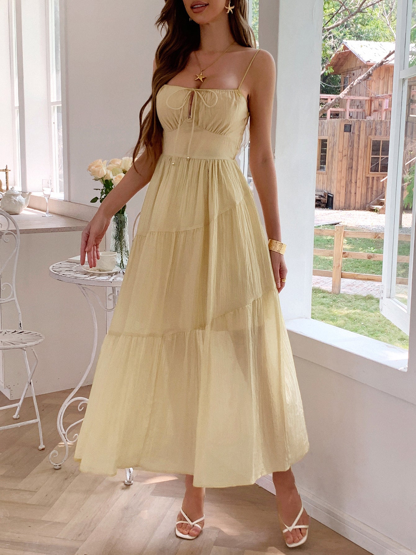 Spring/Summer Women's Holidays Casual Strappy Beach Dress 4