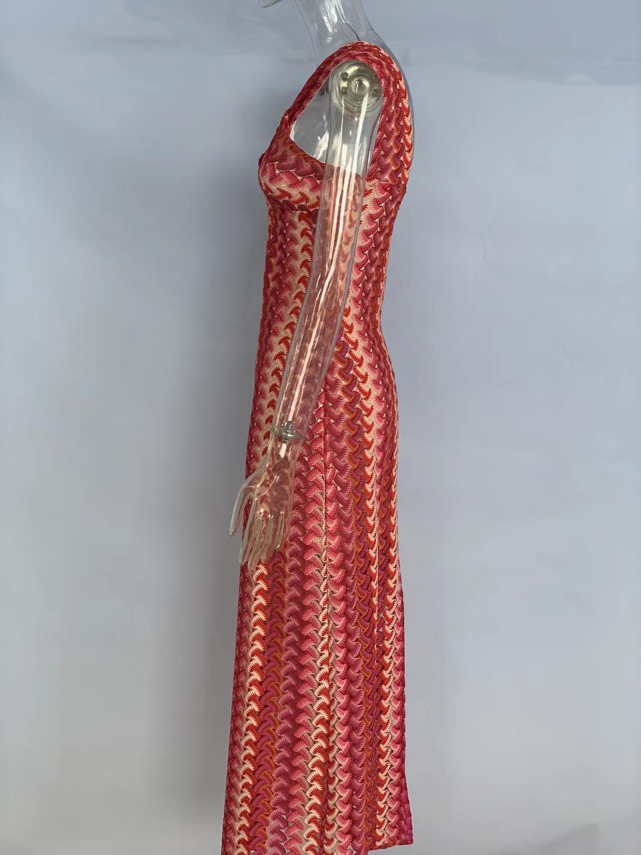 Women Lace Slash Shoulder Beach Holidays Dress 12