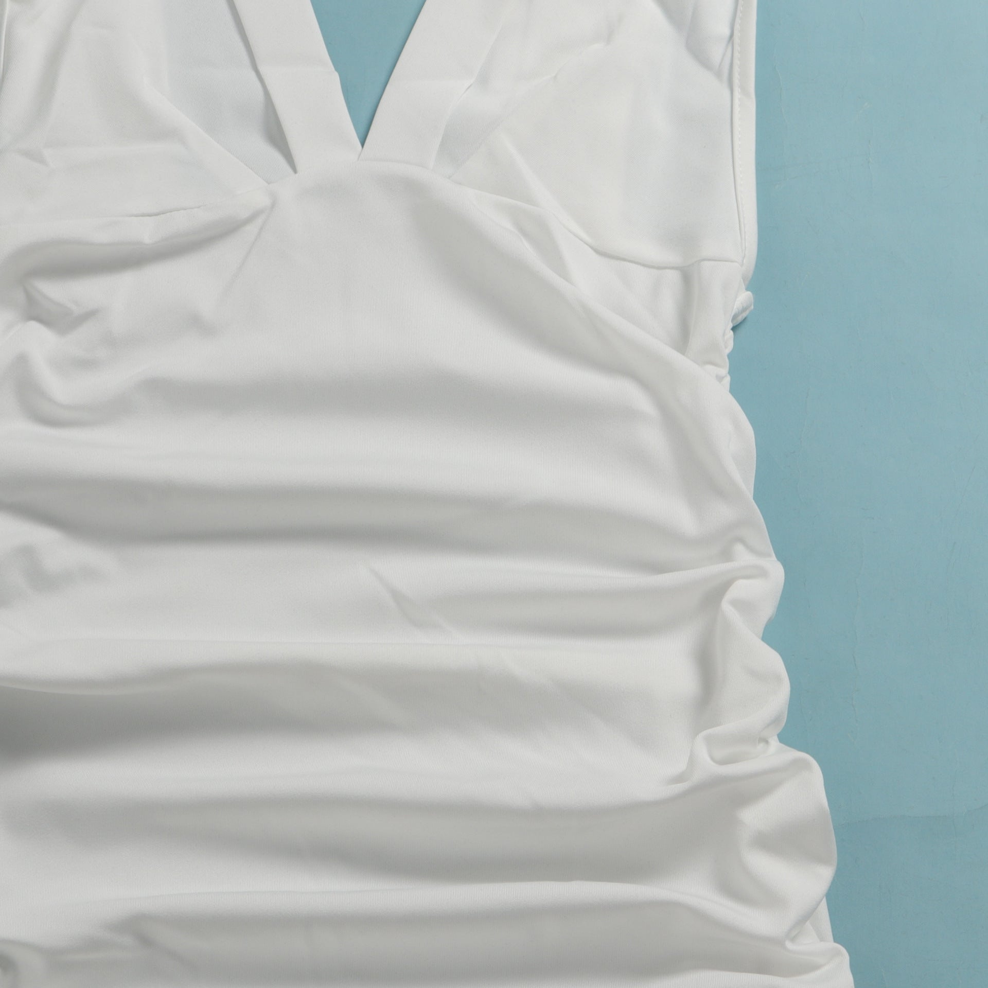 Sexy slim deep V neck sleeveless nightclub dress 47